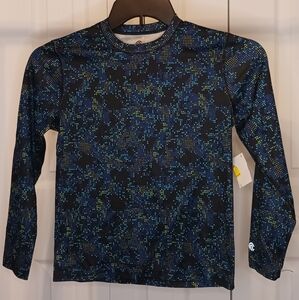 Champion Black/Blue Long Sleeve Top Size Girls Large